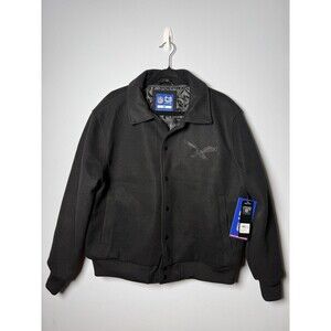 Philadelphia Eagles NFL Ultra Game Men's Triple Black Jacket Coat $160 Tag (MED)